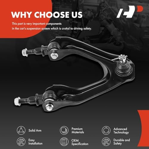 Front Right Upper Control Arm, with Ball Joint & Bushing, Compatible with XL