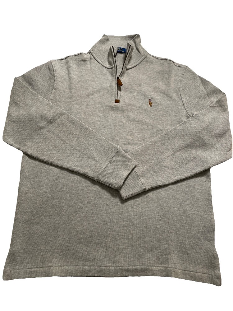 NWT Ralph Lauren Men’s Double-Knitt Quarter Zip Pullover