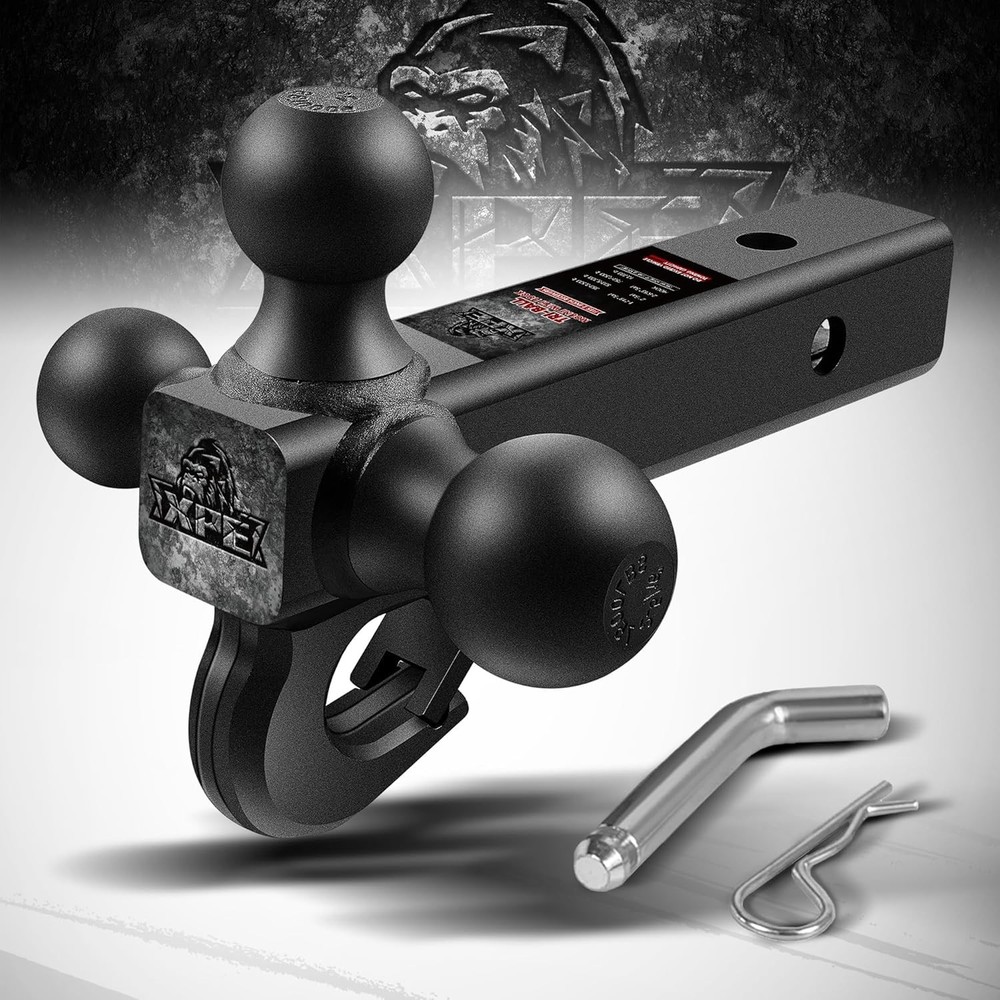 Tri Ball Trailer Hitch Mount for 2" Receiver