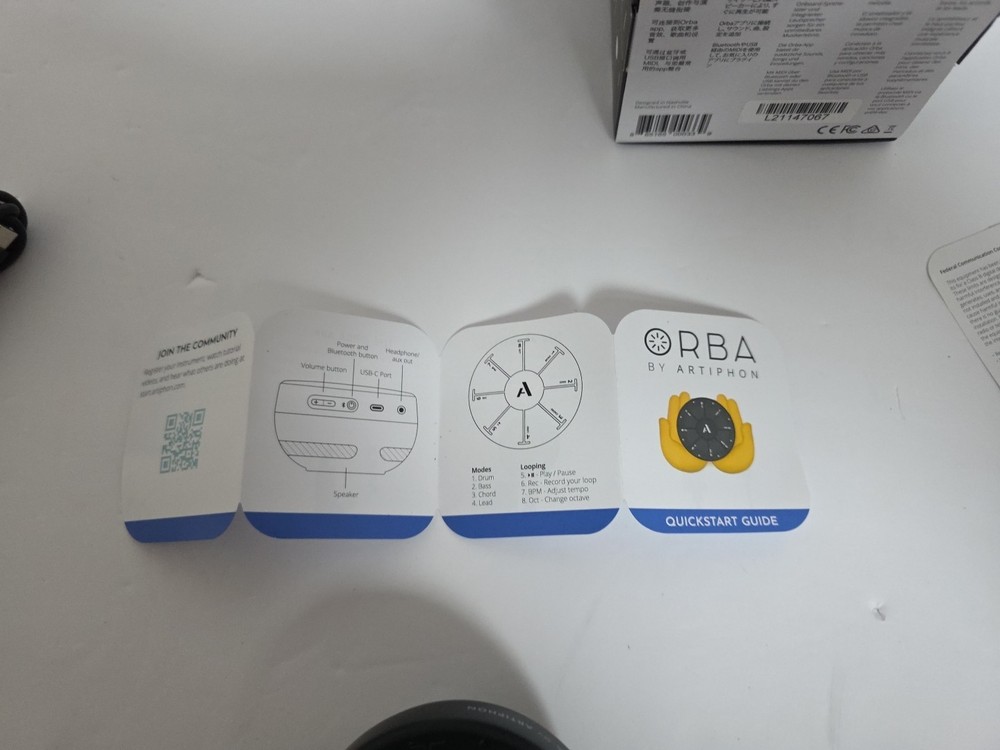 ORBA by Artiphon Midi Keyboard Controller with USB Cable