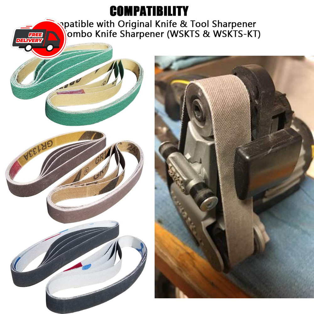 24 Pcs 1/2" x 12" Replacement Belts for Work Sharp Knife Sharpener
