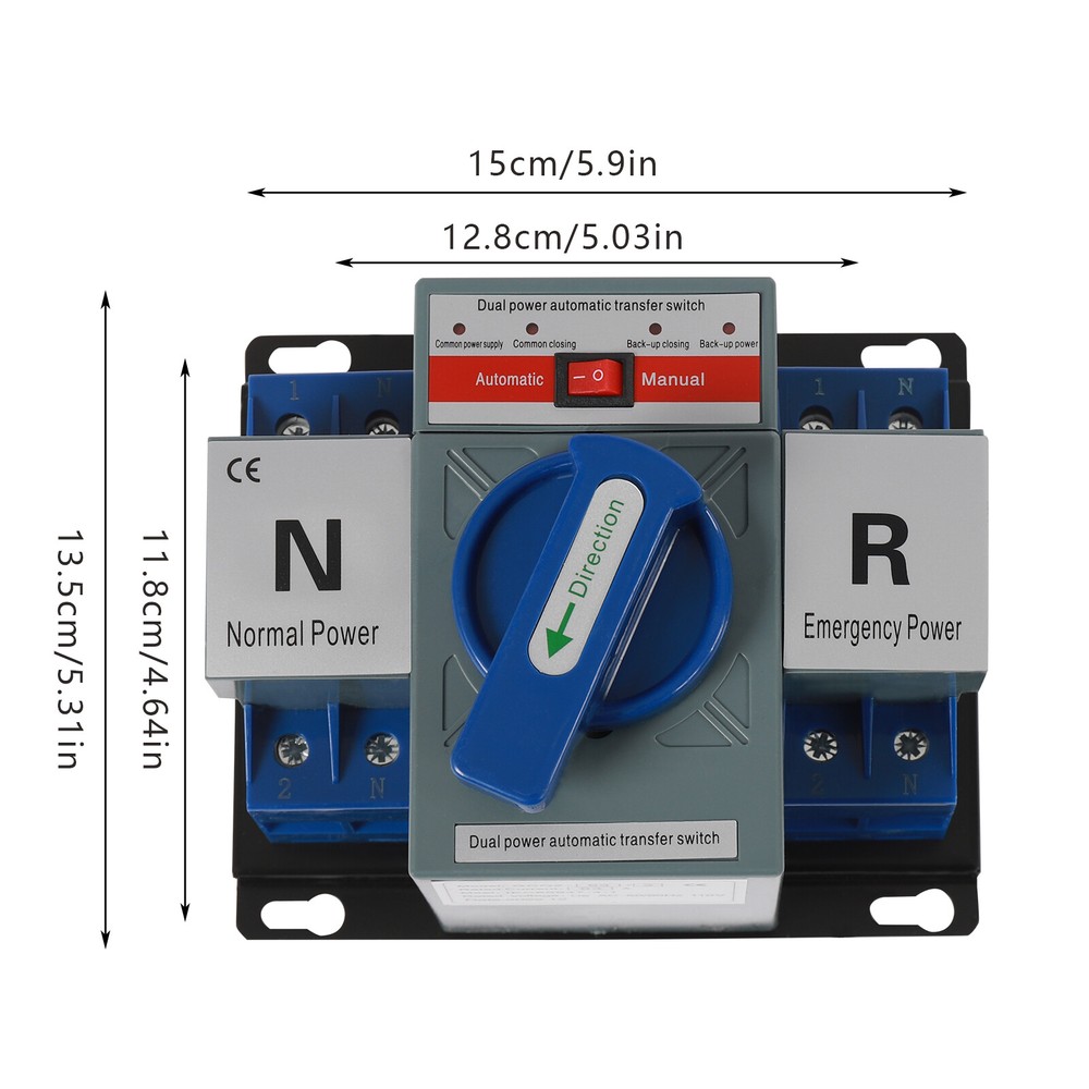AC 110V 63A Mini Dual Power Automatic Transfer Switch - Fast & Safe Conversion