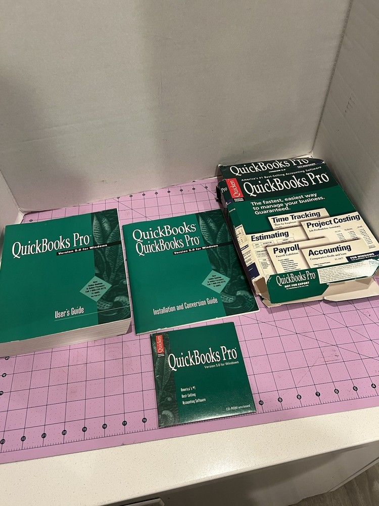 Quicken QUICKBOOKS PRO VERSION 5.0 User's Guide FOR WINDOWS 95 + CD BIG BOX