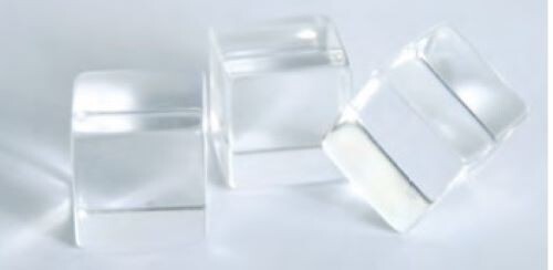 6pc 1-1/4" Clear Tumbled Acrylic Cubes