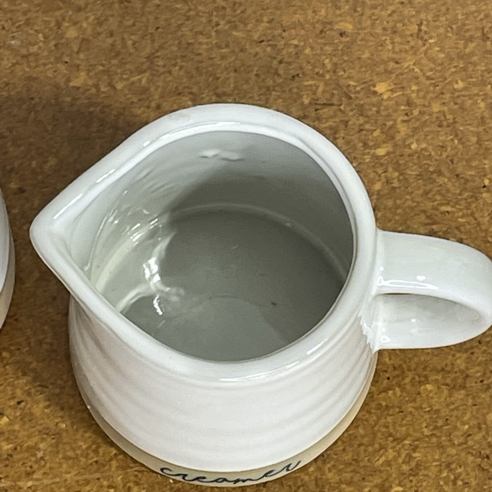 Barnyard Stoneware MUD PIE Style FARMSTEAD CREAMER AND SUGAR