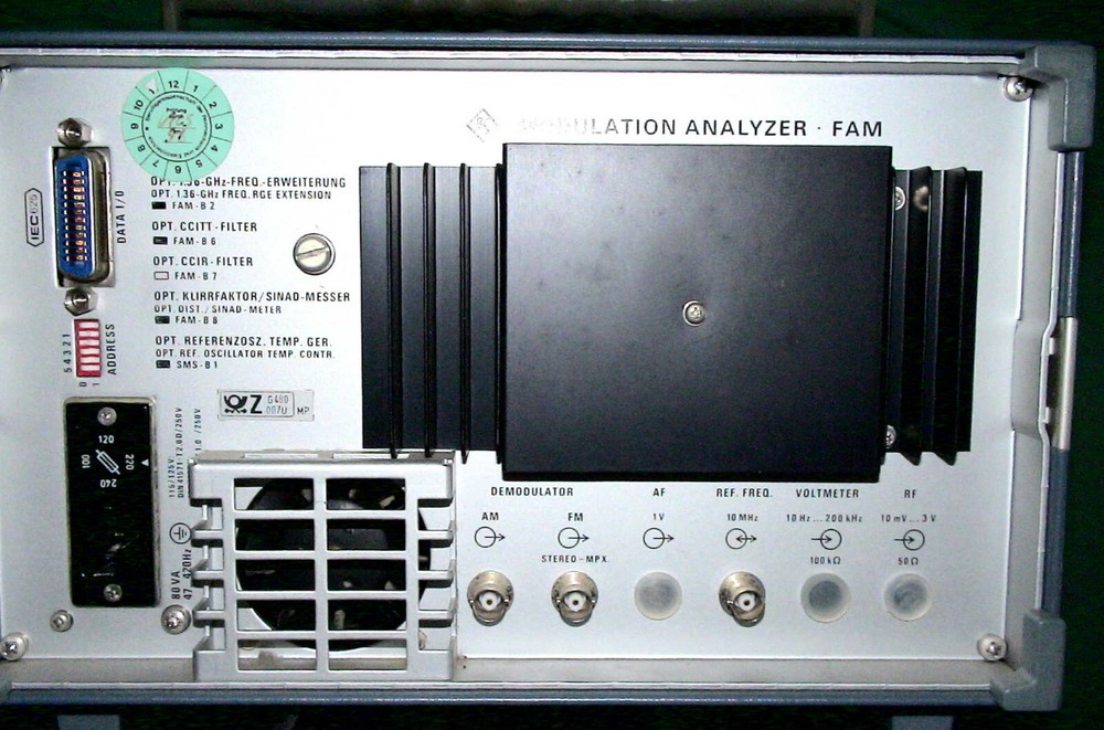 R&S Modulation Analyzer 55kHz-1360Mhz FAM Interference Modulation Frequency Distortion Ps