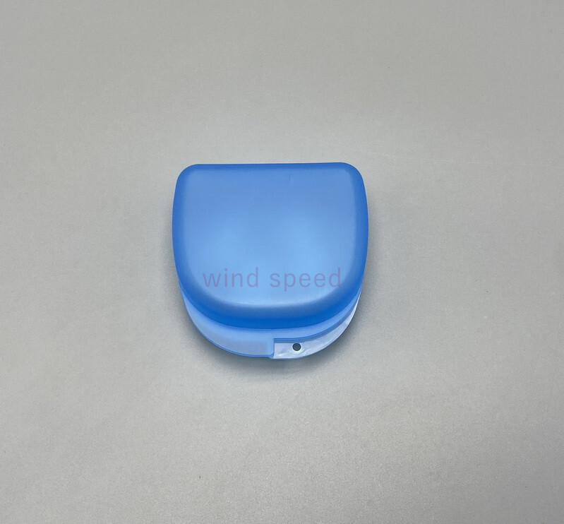 Sealed Dental Retainer Boxes Denture Case Mouthguard Storage Box Container Blue