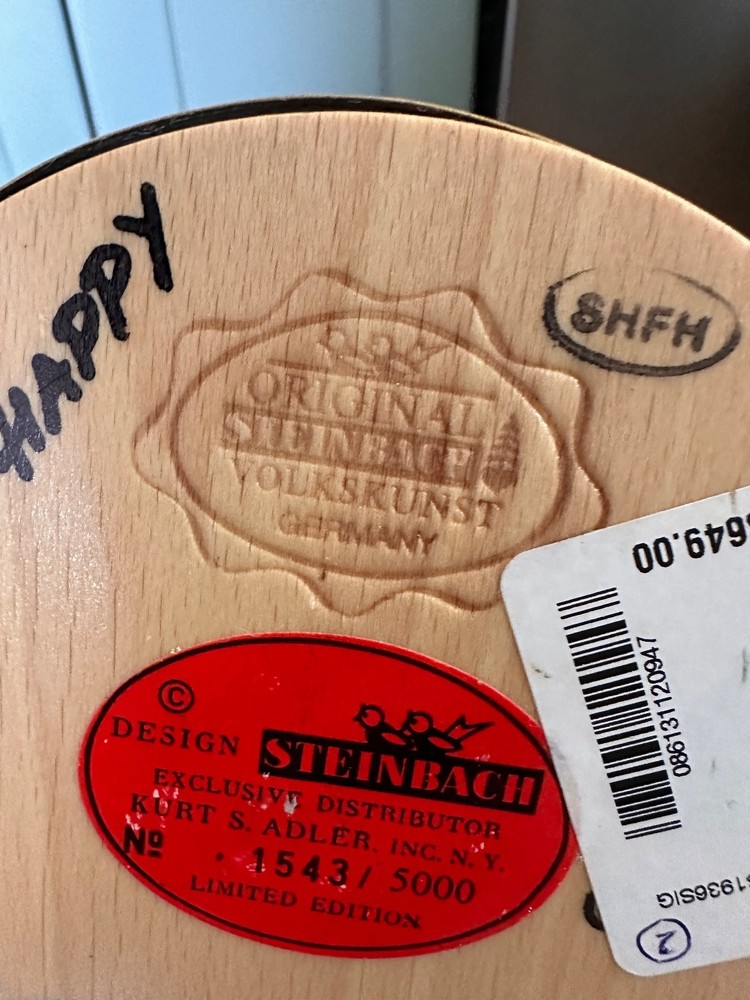 Steinbach Christmas Mickey Mouse German Nutcracker 15" No Box