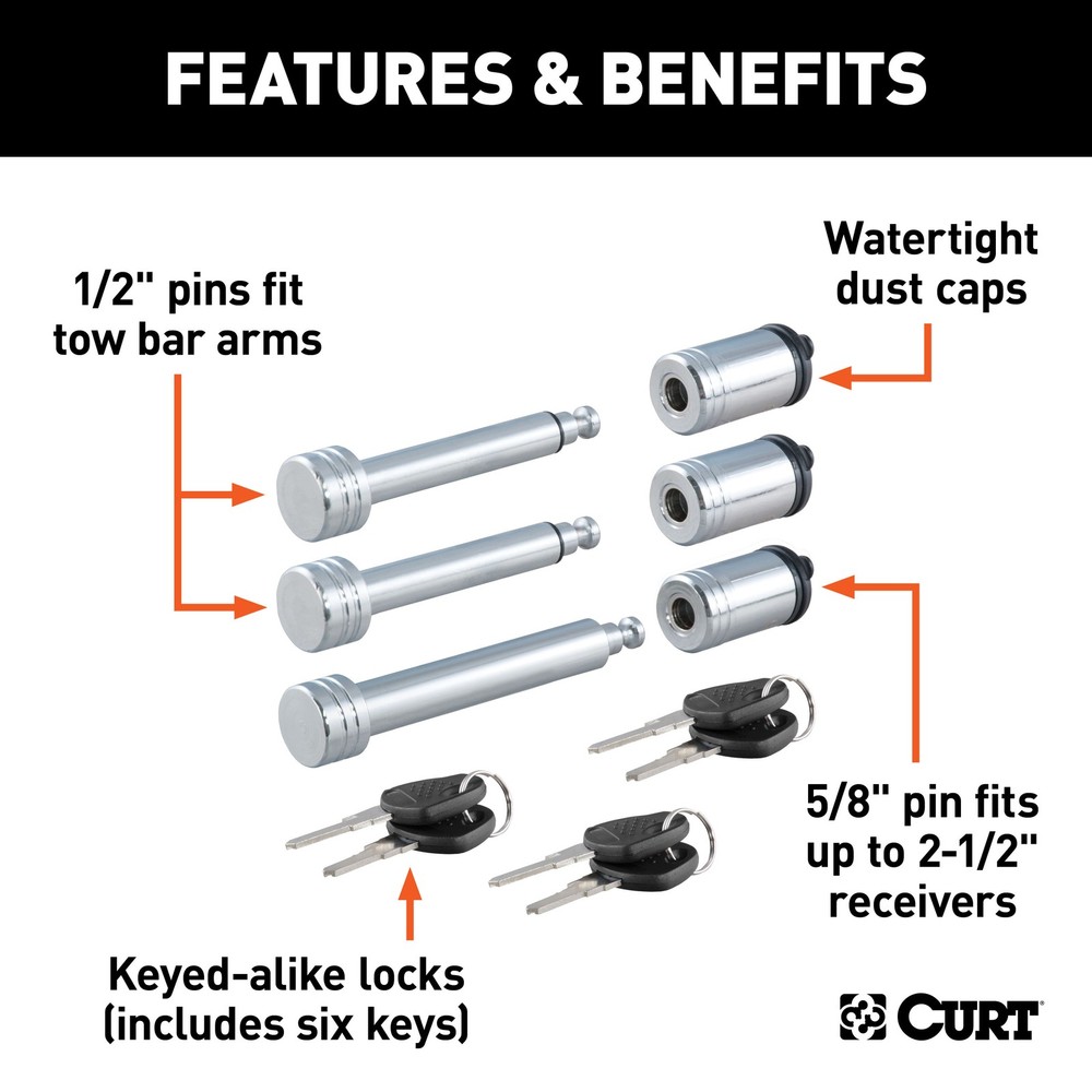Curt Rambler Tow Bar Lock Set