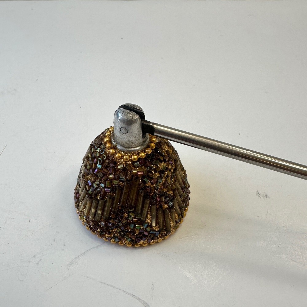 Beaded Candle Snuffer Long Handle Decorative Home Decor Accent