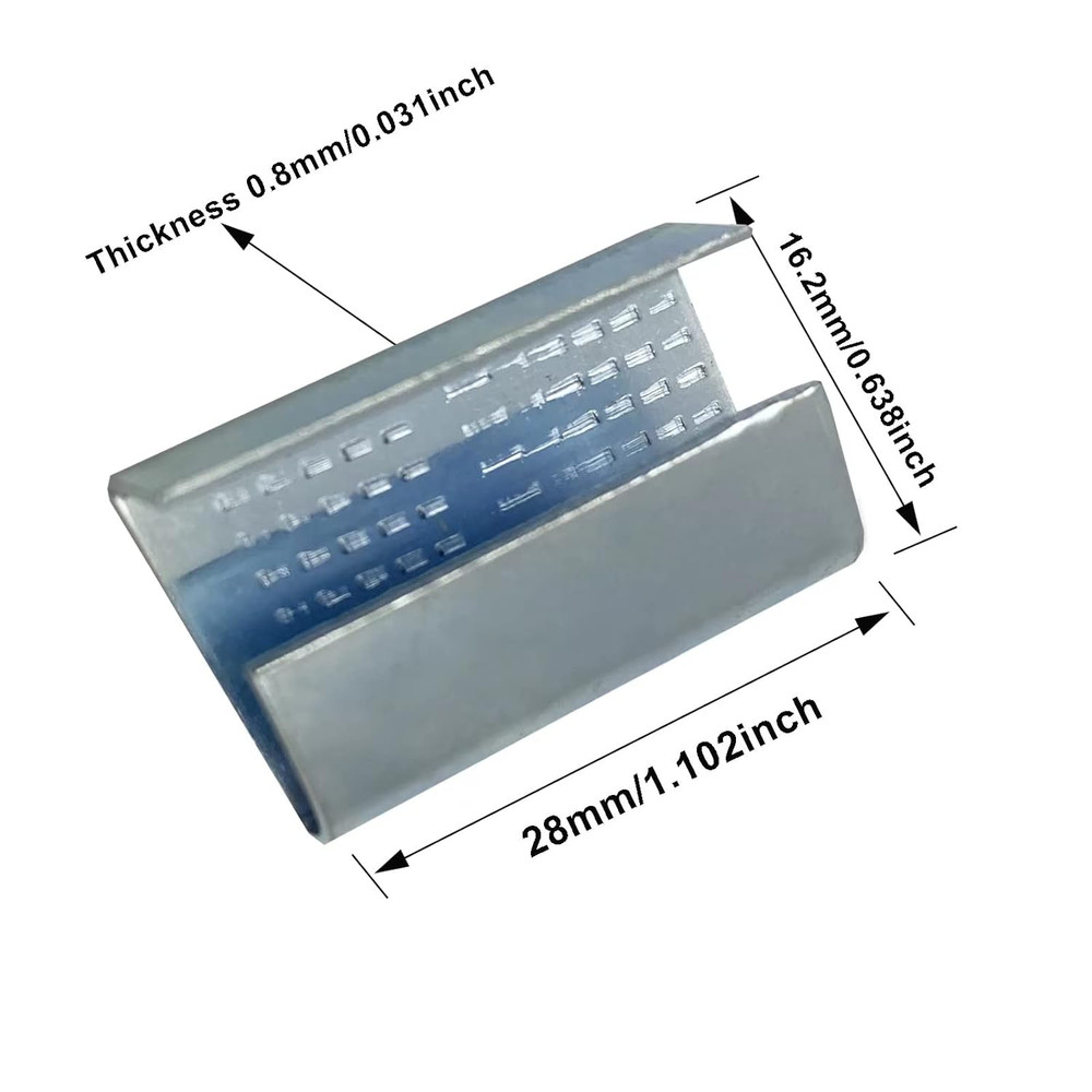 5/8" Open Serrated Strapping Crimp Seals for Polyester Poly Polypropylene Strapp
