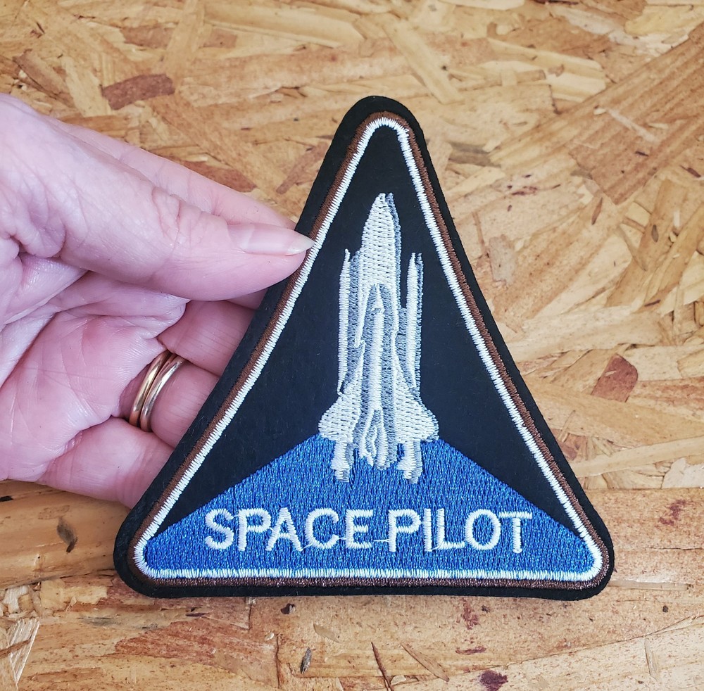 Space -  Pilot - Shuttle - Moon - Astronaut - Embroidered Iron On Patch - 4"