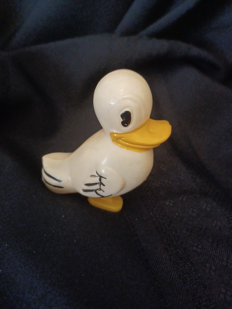 Vintage Primitive Celluloid Ramp Walking Pull Toy Duck