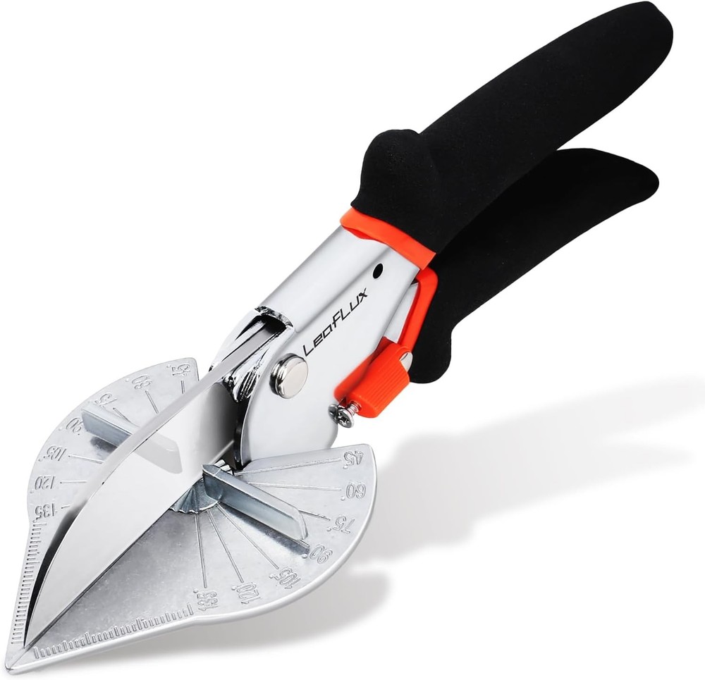 Miter Shears for Wood Trim, Adjustable 45°-135° Multi-Angle Handheld Tool, Mul