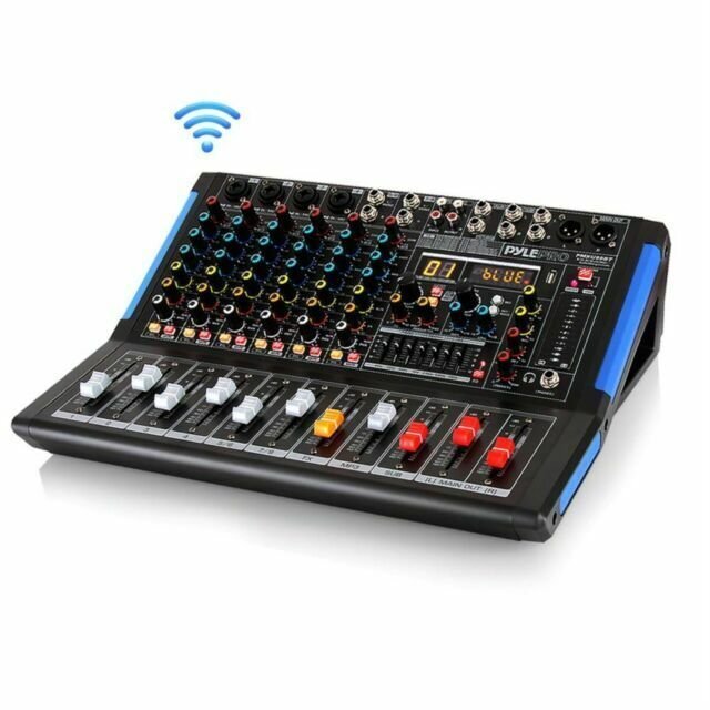 Pyle PMXU88BT Bluetooth 8 Ch. Studio DJ Controller Audio Mixer Console System