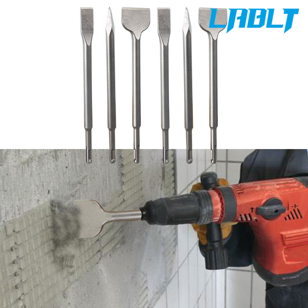 LABLT 6 Pcs SDS plus Chisel Set Concrete Drill Bit Set Rotary Hammer Bits