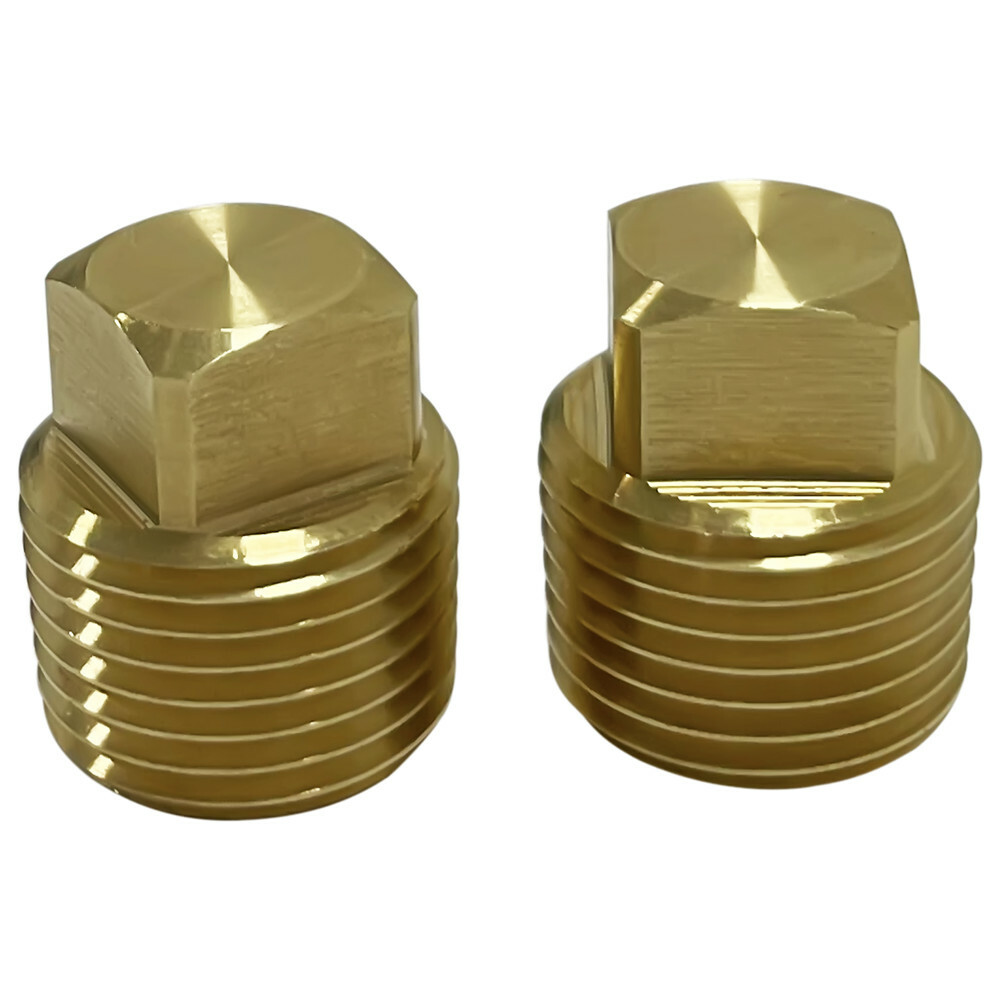 1/2" NPT Solid Brass Boat Hull Spare Garboard Drain Plug-2 PACK