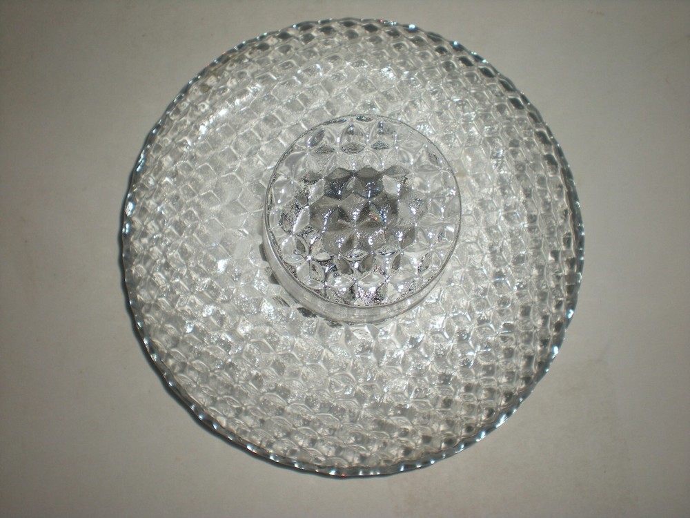 Candle Holders Contemporary Pair Cubism Glass Pattern vtg