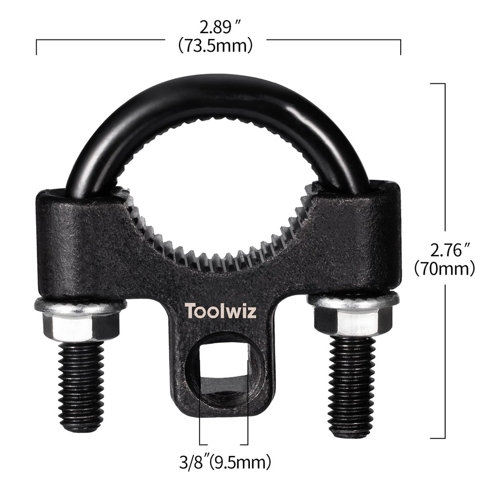 Toolwiz Inner Tie Rod Removal Tool Kit, 3/8'' Universal Low Profile Black