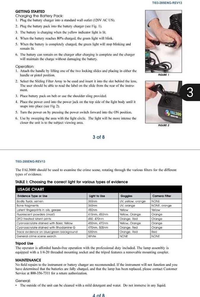 SIRCHIE FAL3000 Alternative Light Source Kit For Investigators Grade A