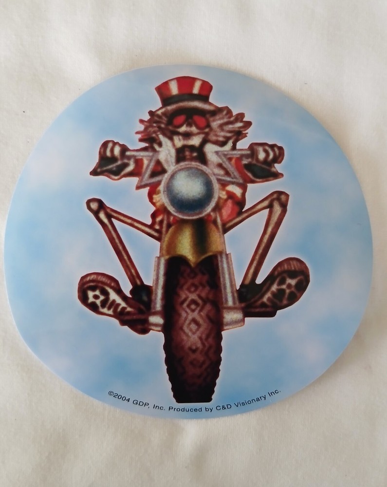 Grateful Dead Motto Sam Dead Head Biker  Decal/Sticker 4" Round Licensed Dead