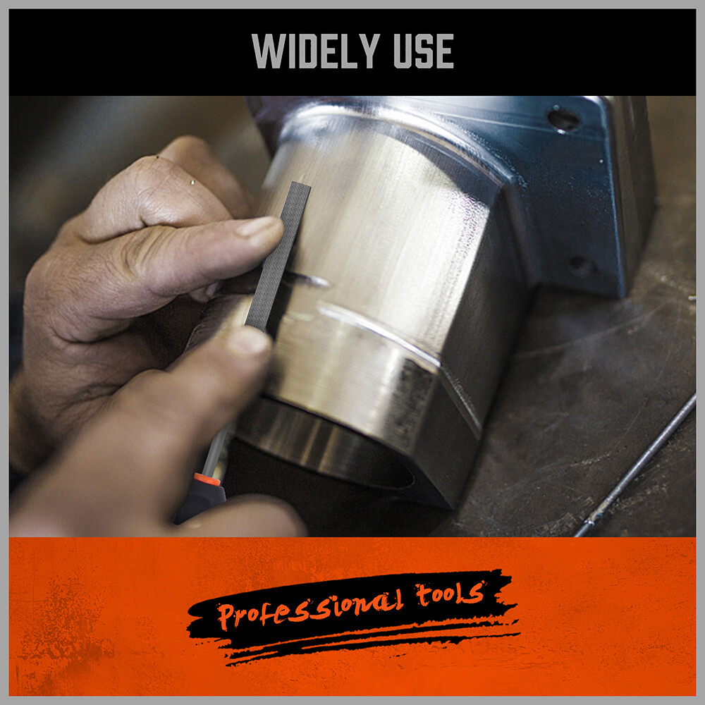 6PC Needle File Set Flat Square Triangular Round Half-Round Strength Roll Pouch