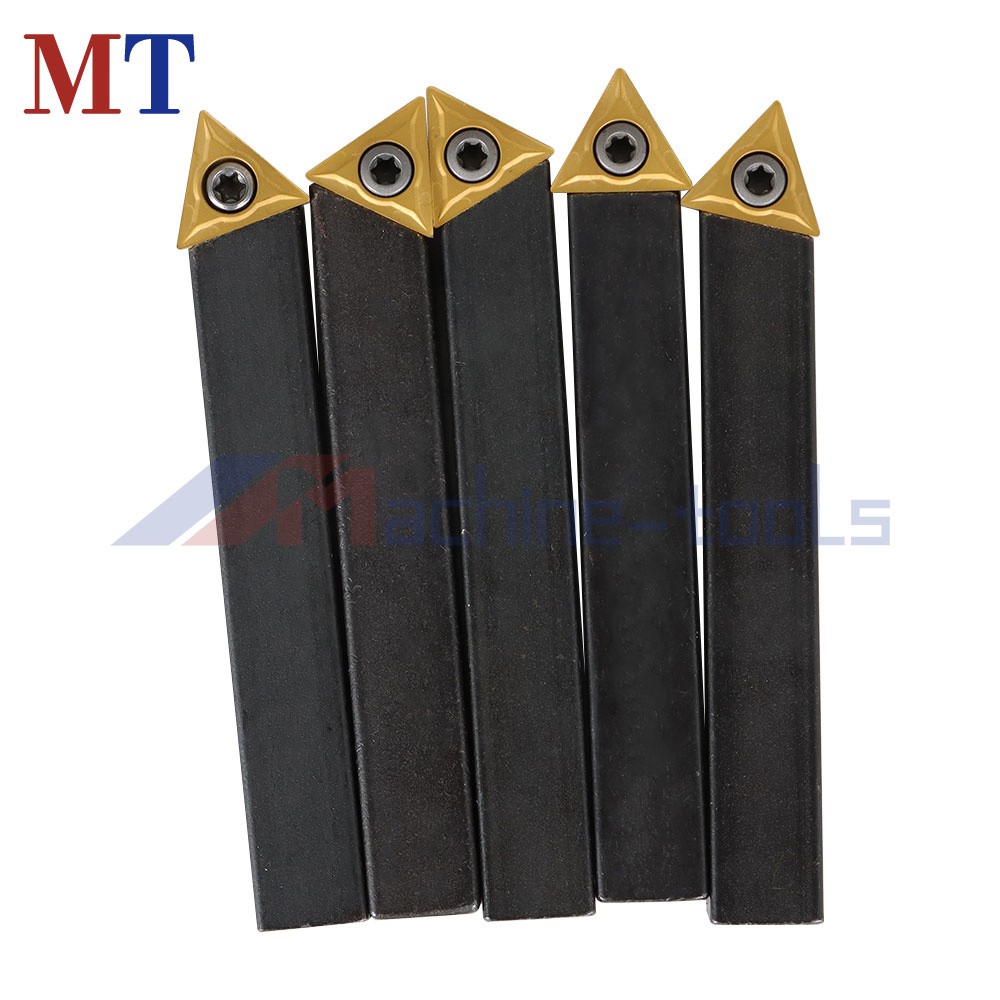 1/2" 5Pcs Carbide Indexable Turning Tool Lathe Tool Bit With Carbide Inserts