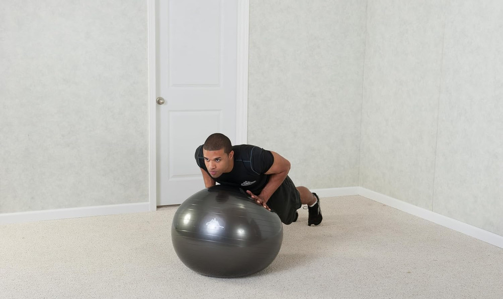Professional Grade Exercise Stability Yoga Ball, Foot Pump, Ball Plug, Plug Pull