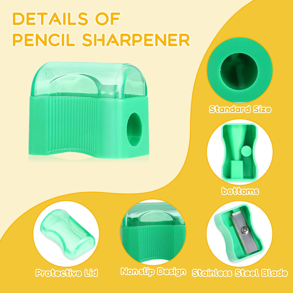 Bulk 144 Mini Pencil Sharpeners – Assorted Colors, Plastic, Portable – Classroom