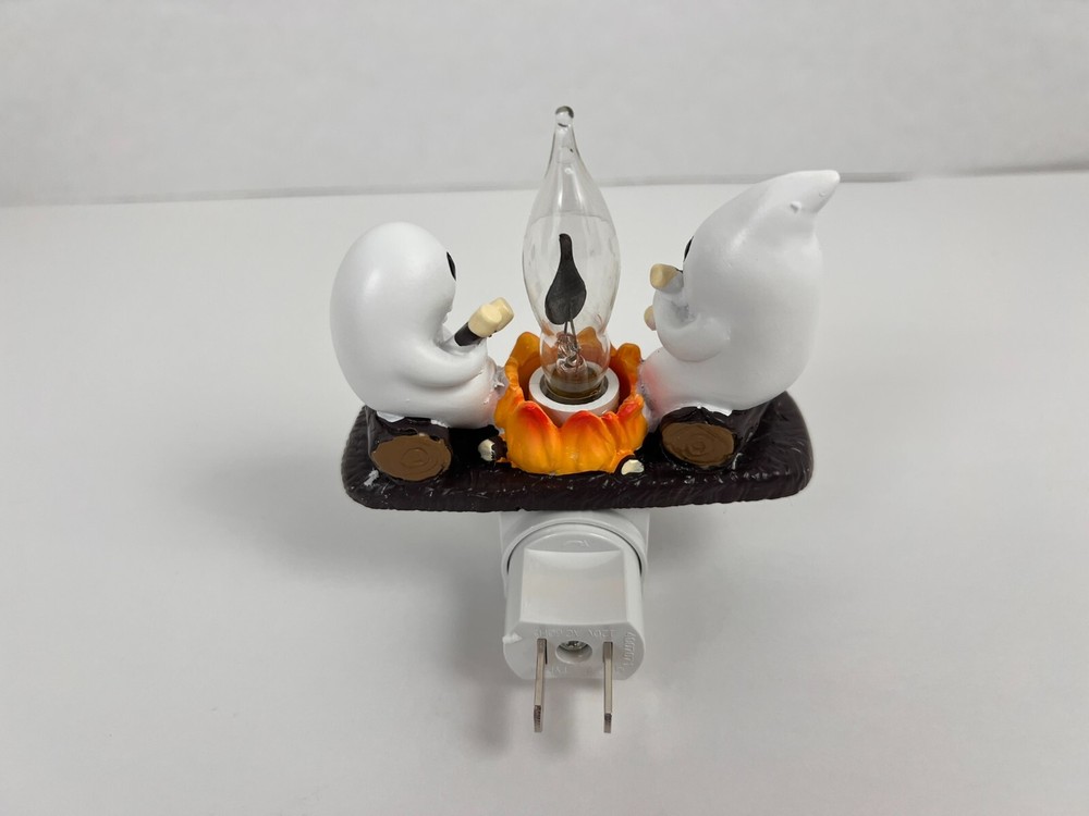 Halloween Ghost Campfire Fire Marshmallow Night Light Flickering Nightlight Gift