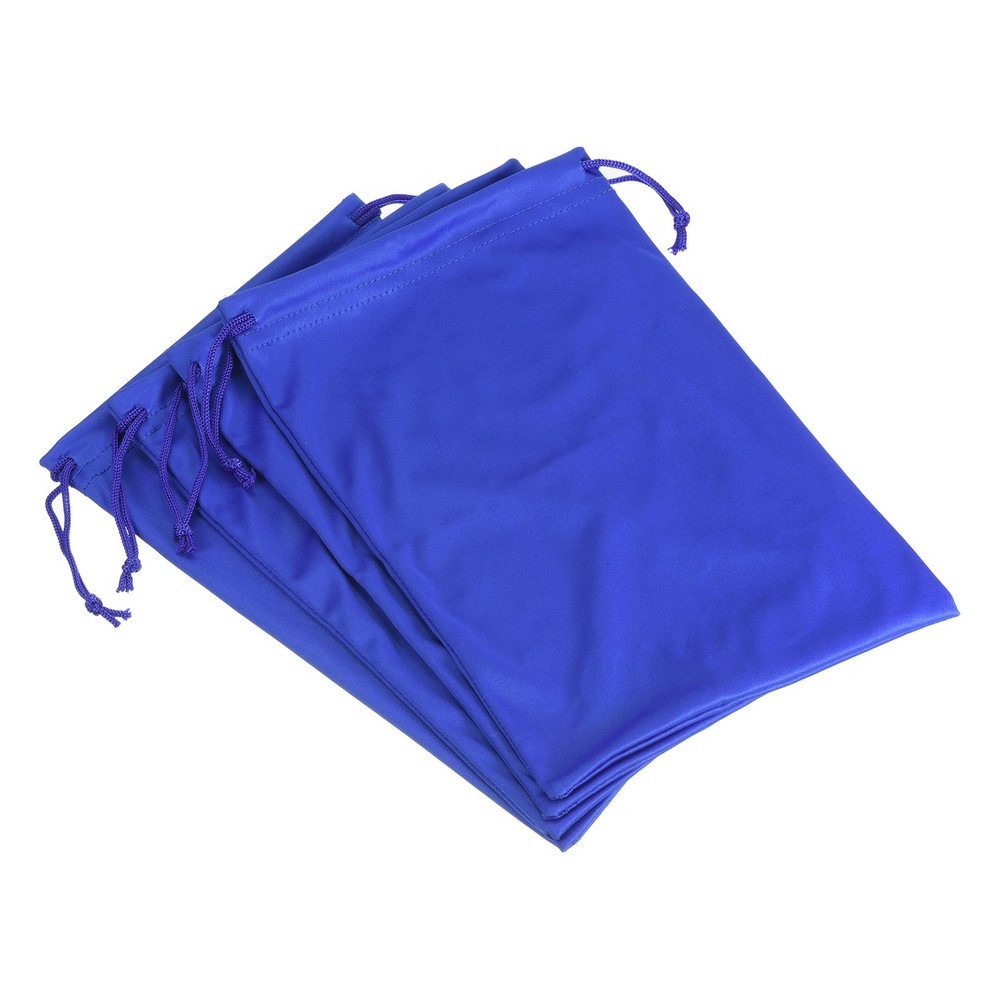 Ski Goggle Bag, 4 Pack Microfiber Snow Goggles Case Drawstring Pouch Blue