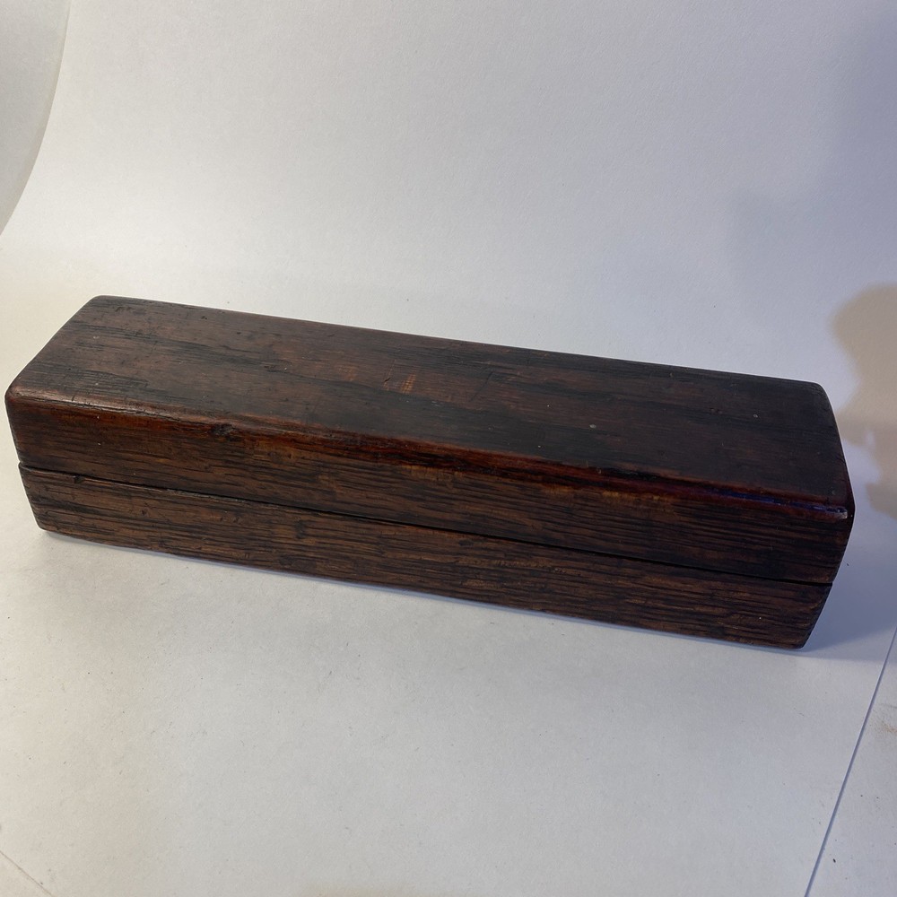 Antique Sharpening Stone With 9” Wooden Box