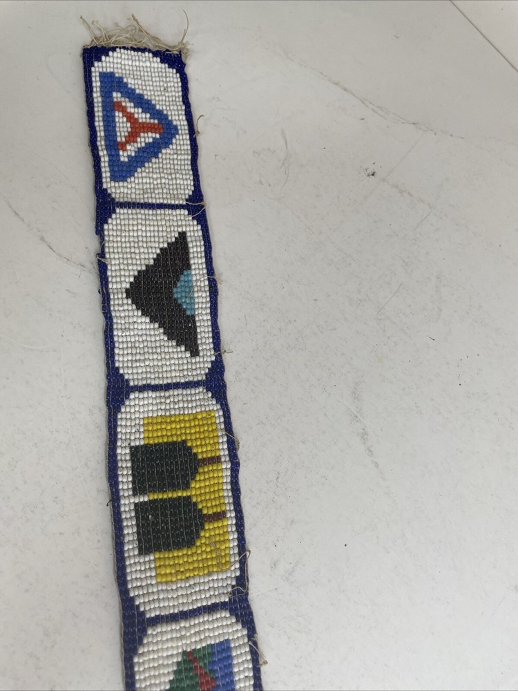 VTG Beaded hanging Sash Panel Unique Folk Art