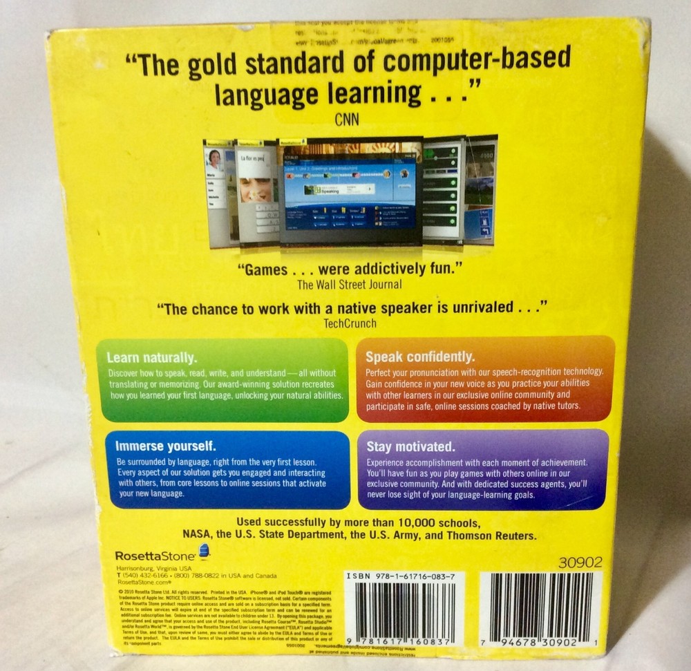 🔶🔷 ROSETTA STONE SPANISH Language Learning Course Computer CD Level 1 & 2 🔶🔷