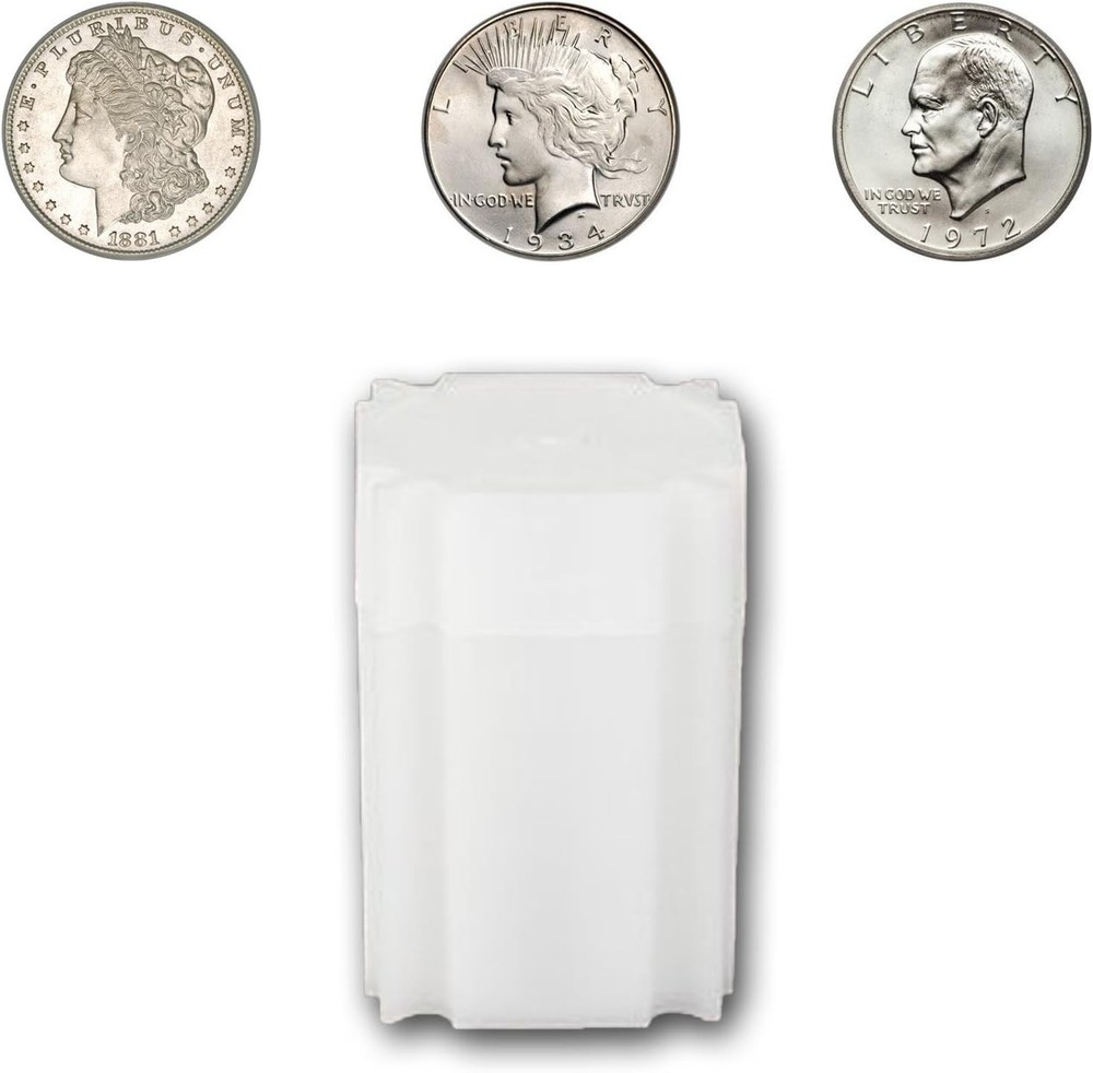 Coin Storage Tube for 20 Silver Dollars - Durable, Stackable Design