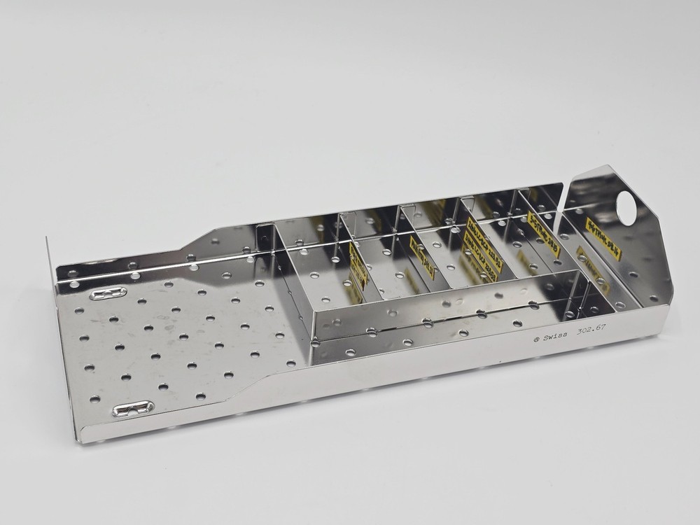 Perforated Sterilization Tray with Inner Autoclave Insert 12x5x3