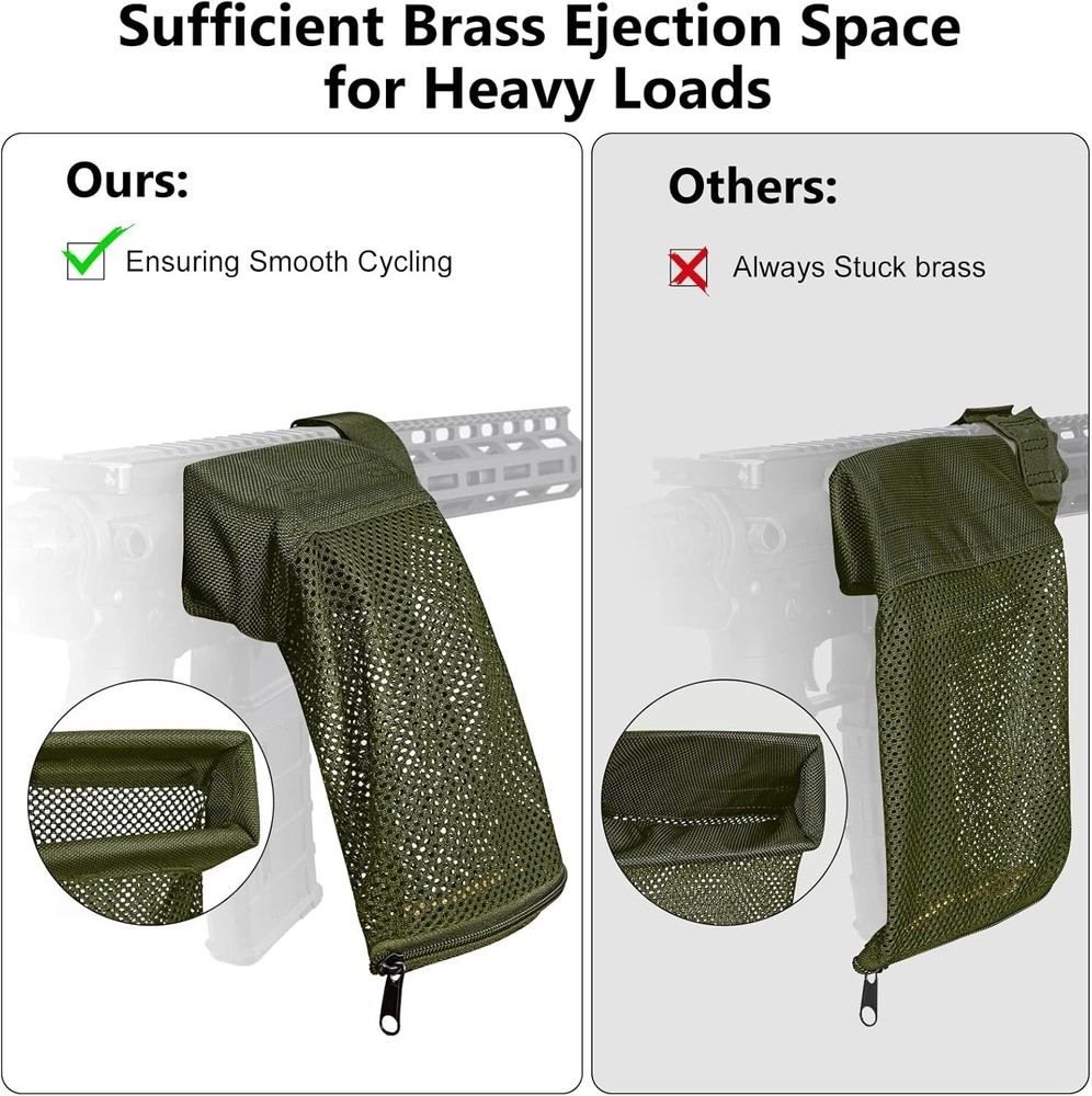 Green Brass Collector - Durable Mesh with Easy Installation and Quick Release