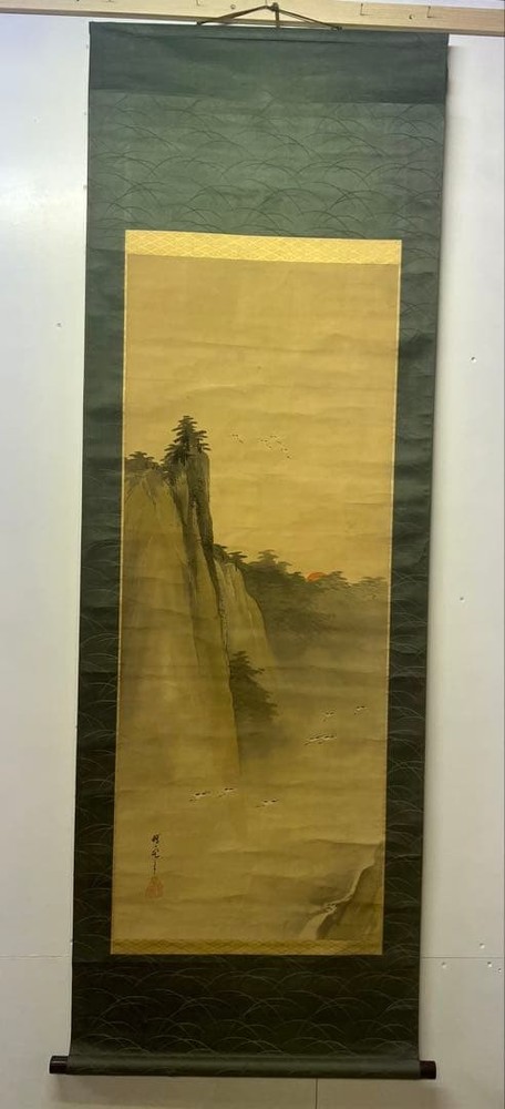 Japanese Hanging Scroll Landscape painting hanging scroll