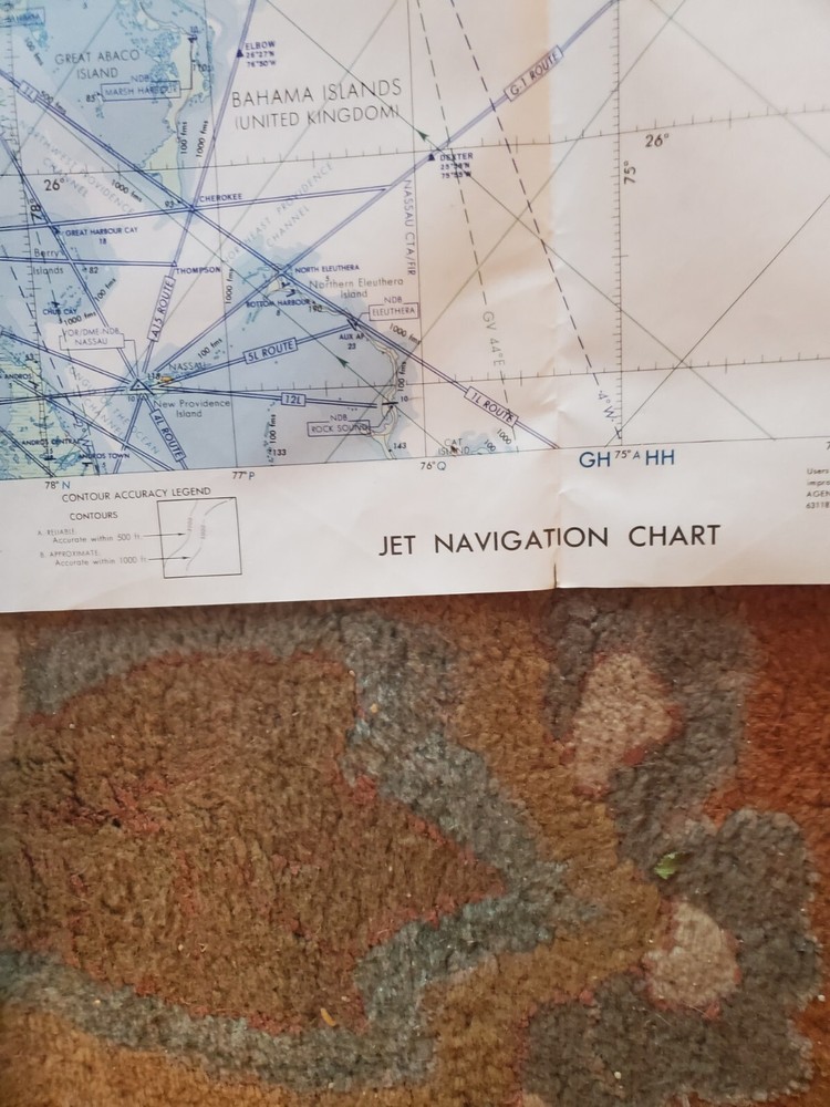 Jet Navigation Chart JNC-45N April 1971