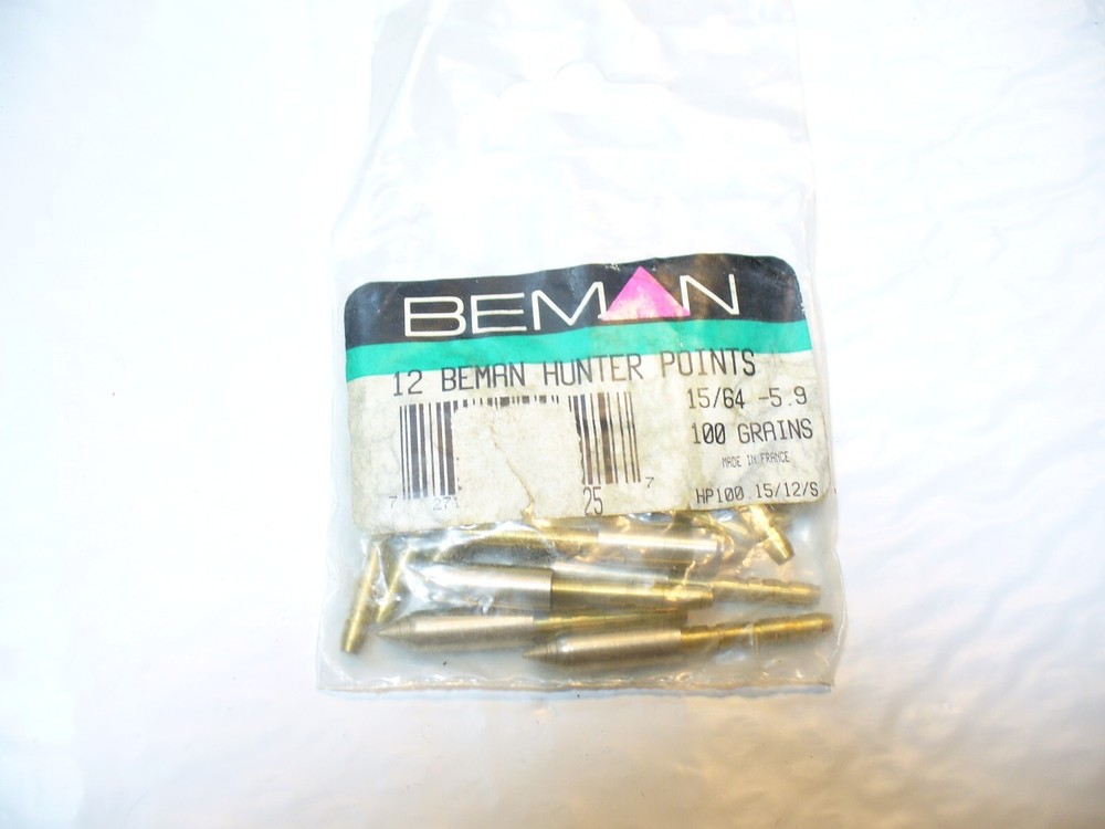Original Beman Hunter Target Points - 15/64 5.9 - 100 gr. - New