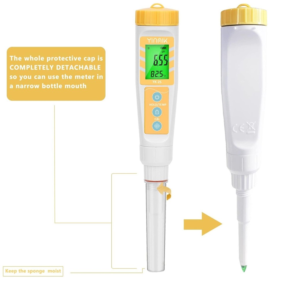 Digital pH Meter for Food Soil and Fermentation Waterproof pH Tester