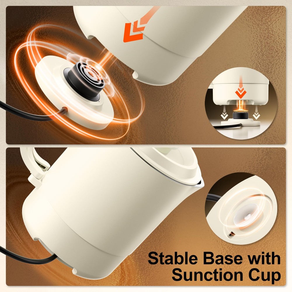 Portable Travel Kettle, 600ML Small Electric Kettle with Foldable Handle, Foo...