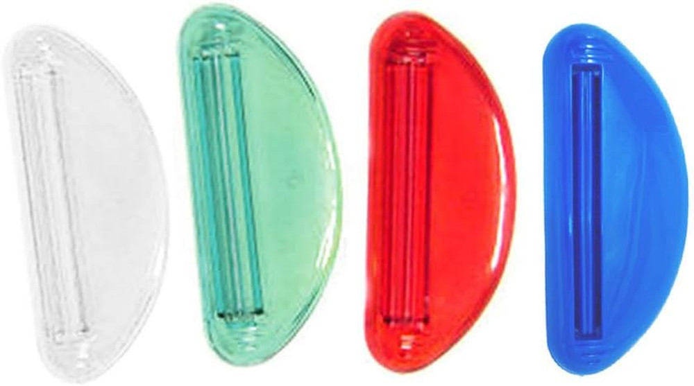 4 Ez Plastic Tube Squeezer Toothpaste Dispenser Holder Rolling Bathroom Extract