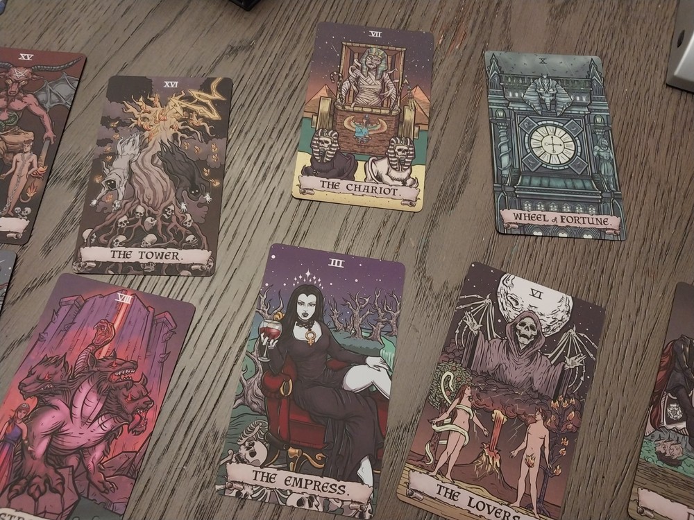Terror filled Tarot bundle -3 spooky decks with a tarot bag.