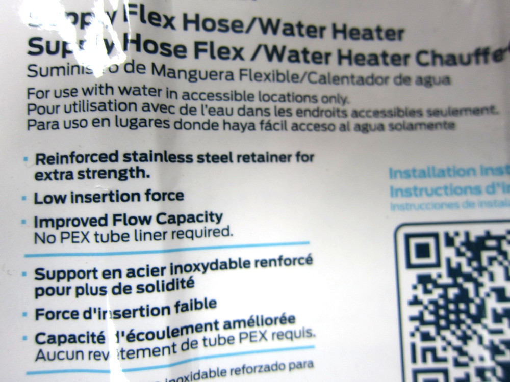 2x SharkBite Max 3/4" Push-to-Connect 3/4" FIP x 24 in. Stainless Steel Pair