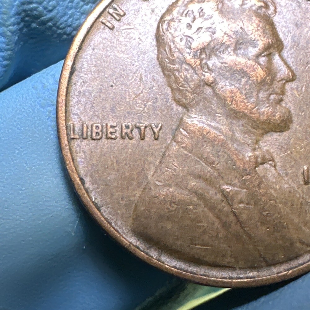 1951 D Lincoln Wheat Cent Error Filled "5" In 1951 Date
