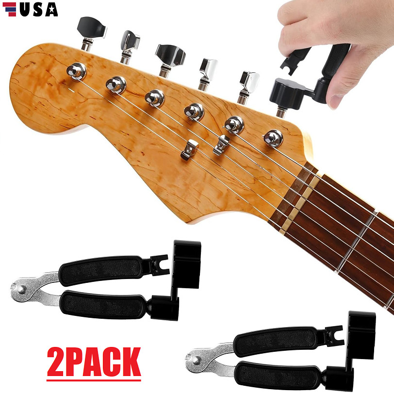 2× Professional Guitar String Winder Cutter Bridge Pin Puller Guitar Repair Tool
