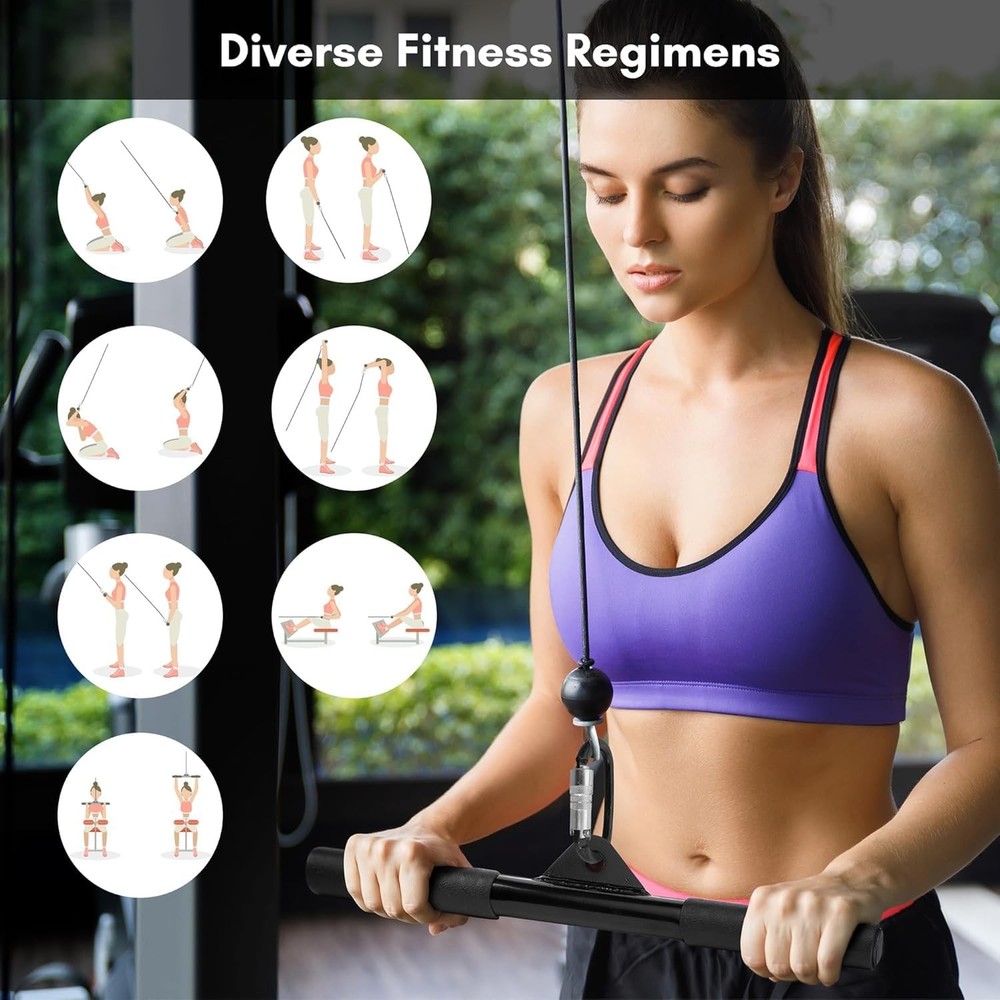 EVMT 15-Inch LAT Pulldown Attachments for Home Gym – Pull 15 Inch Bar