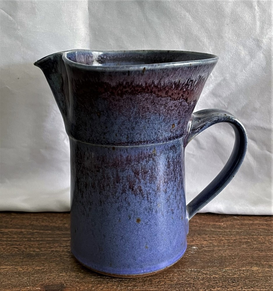 5.75" Studio Art Pottery Pitcher Cobalt Blue Nice Glaze