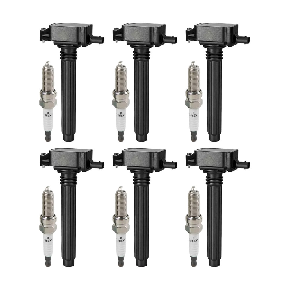 6pc Ignition Coil & Iridium Spark Plug For 2014-2017 Jeep Cherokee 3.2L V6